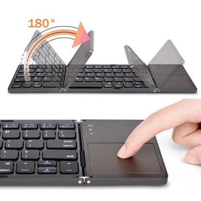 Foldable Wireless Keyboard with Touchpad